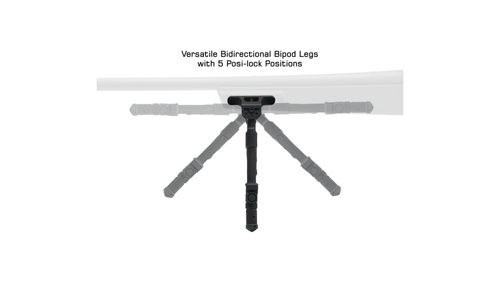 Leapers UTG Recon Flex II Bipod, 7in-9in Center Height, M-LOK, Black, TL-BPDM03