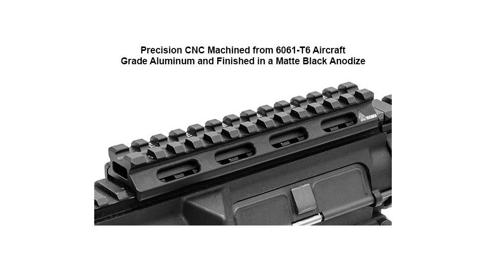 Leapers UTG Super Slim 20 MOA Elevated Picatinny Mount, 13 Slot, Black, MT-RSX20MOA