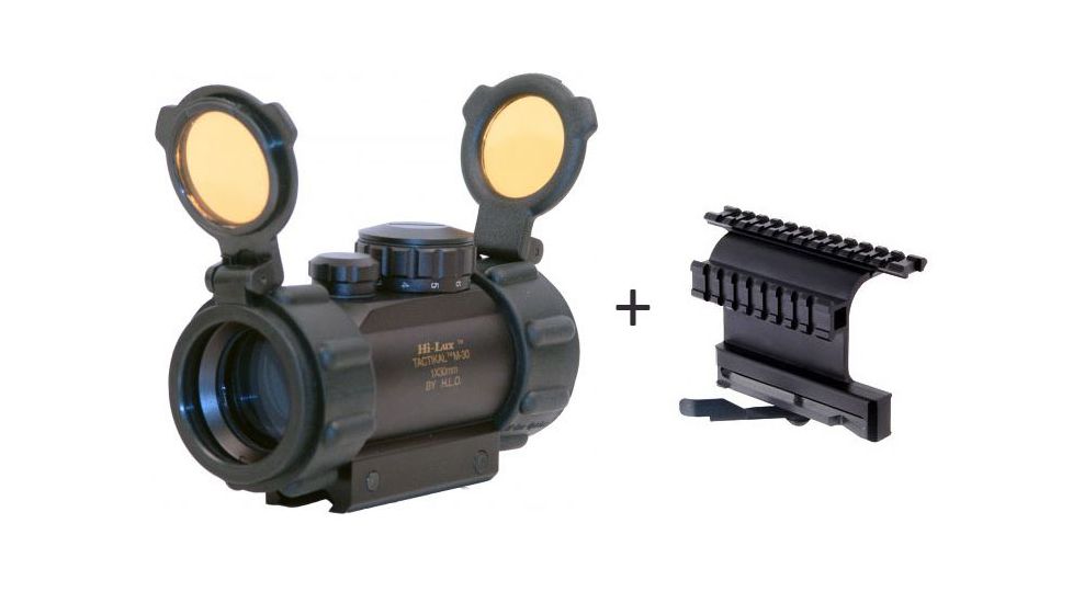 Hi-Lux 1x30mm Red Dot Tactical Reflex Sight w/ Leapers 5th Gen Quick Detachable Double-Rail AK Side Mount