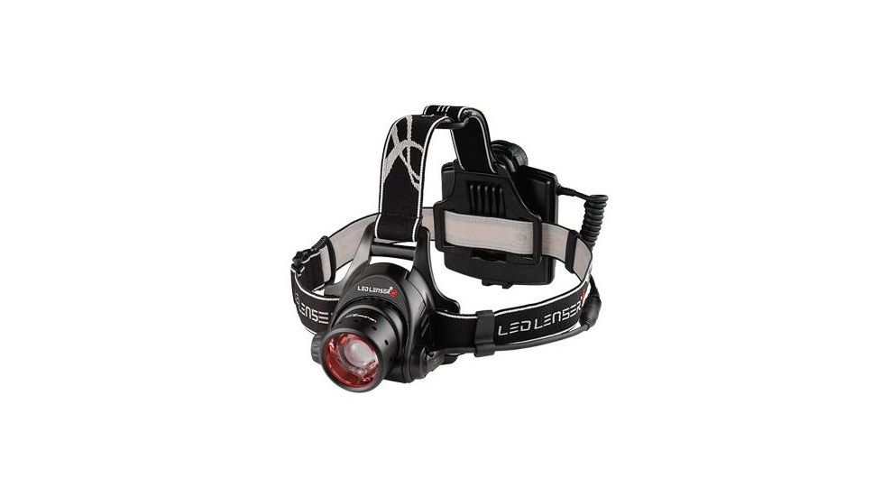 LED Lenser H14R.2 1000 Lumens LED Headlamp, Black/White Band - Rechargeable 880036