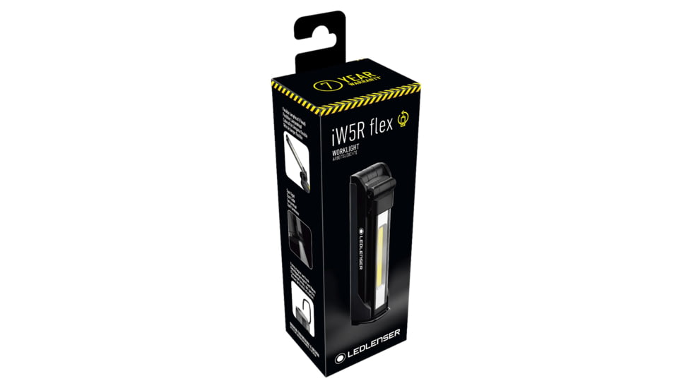 LED Lenser IW5R Flex Li-Ion Rechargeable LED Work Light, 600 Lumens, Box, Black, 502006
