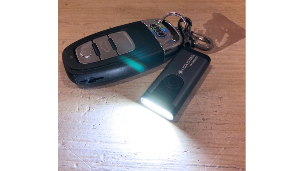 LED Lenser K4R Li-Ion Rechargeable LED Keychain Light, 60 Lumens, Box, Black, 502066