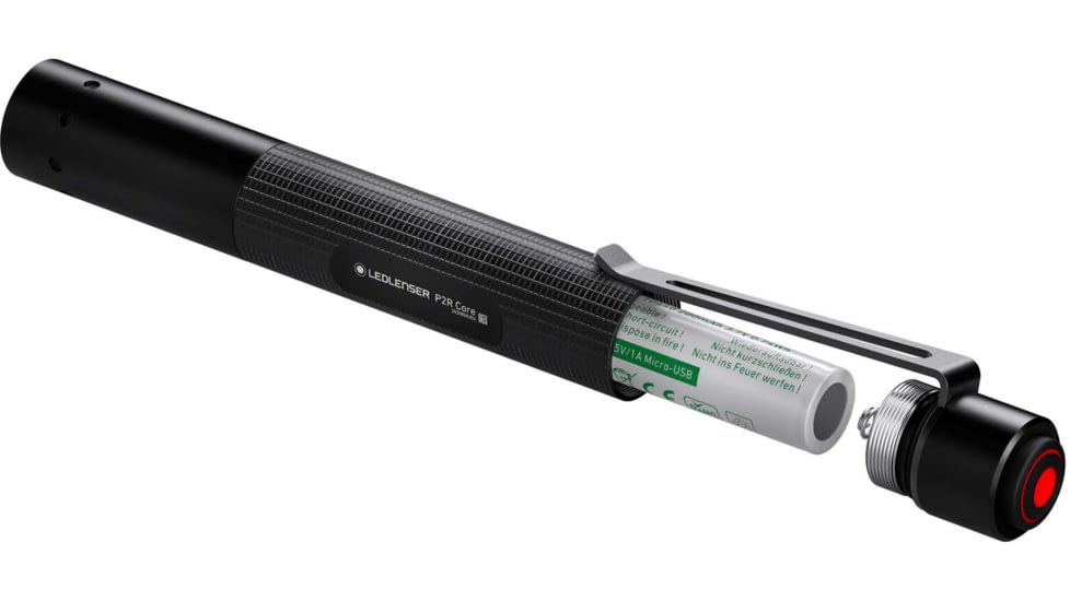 LED Lenser P2R Core Flashlight, Li-ion 3.7V, Black, 880513