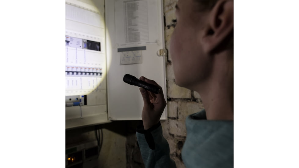 LED Lenser P5R Li-Ion Rechargeable LED Keychain Light, 60 Lumens, Clamshell, Black, 880116