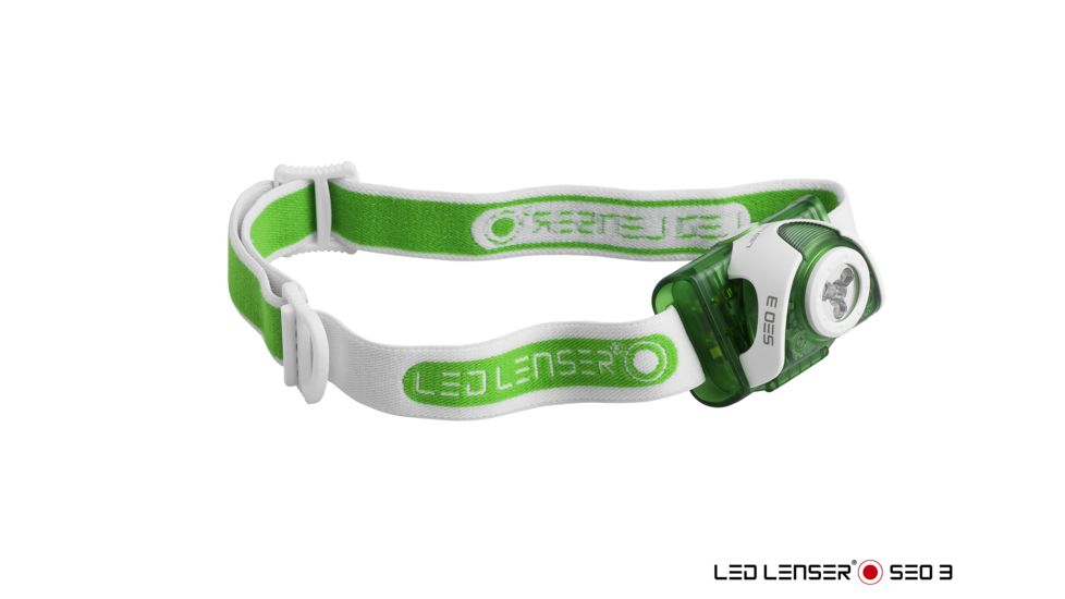 LED Lenser SEO3 Headlamp, Green 880126