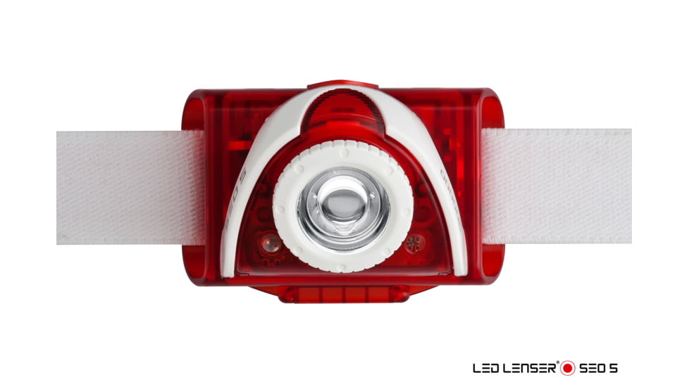 LED Lenser SEO5 Haedlamp, Red 880130