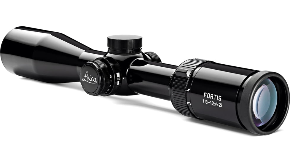 Leica 1.8-12x42i Fortis Glossy Riflescope, 30mm Tube, Second Focal Plane, L-4a, Black, 50058