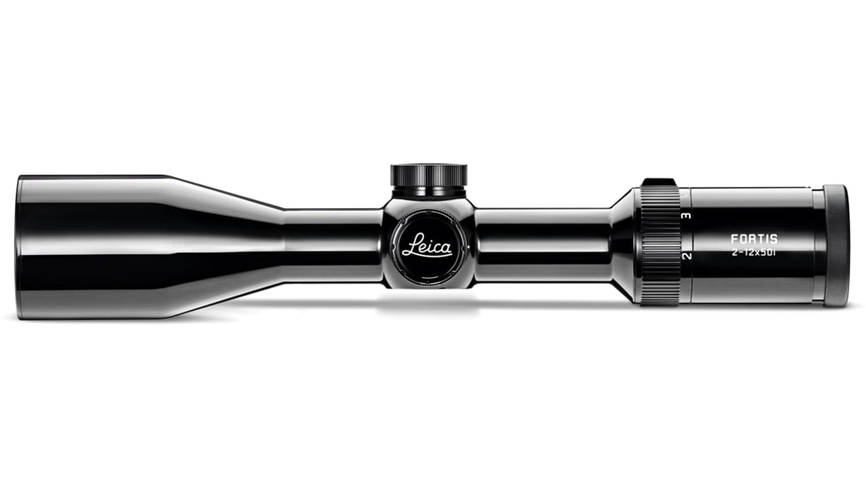 Leica 2-12x50i Fortis Glossy Riflescope, 30mm Tube, Second Focal Plane, L-4a, Black, 50062