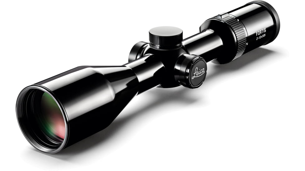 Leica 2-12x50i Fortis Glossy Riflescope, 30mm Tube, Second Focal Plane, L-4a, Black, 50062