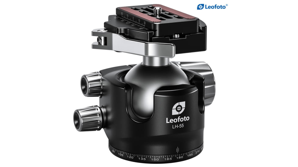 Leofoto LM-364C X Version Tripod w/ 75mm Bowl/Platform w/ LH Ballhead Set, Black, LM-364CX+LH-55LR