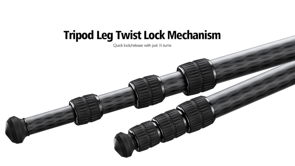 Leofoto SA-324CX/MA-40X Outdoors Tripod w/ Rapid Lock Ballhead, Black, SA-324CX+MA-40X