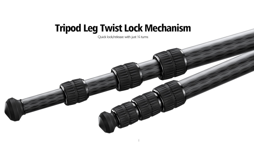 Leofoto SA-364CX Outdoors Tripod w/o Head, Black, SA-364CX