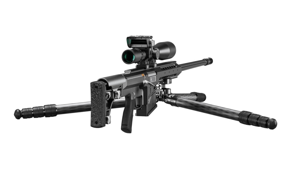 Leofoto ST-324CX Outdoors Tripod w/ Integrated Lever-Control Ballhead&amp;Lever-Release Clamp, Black, ST-324CX