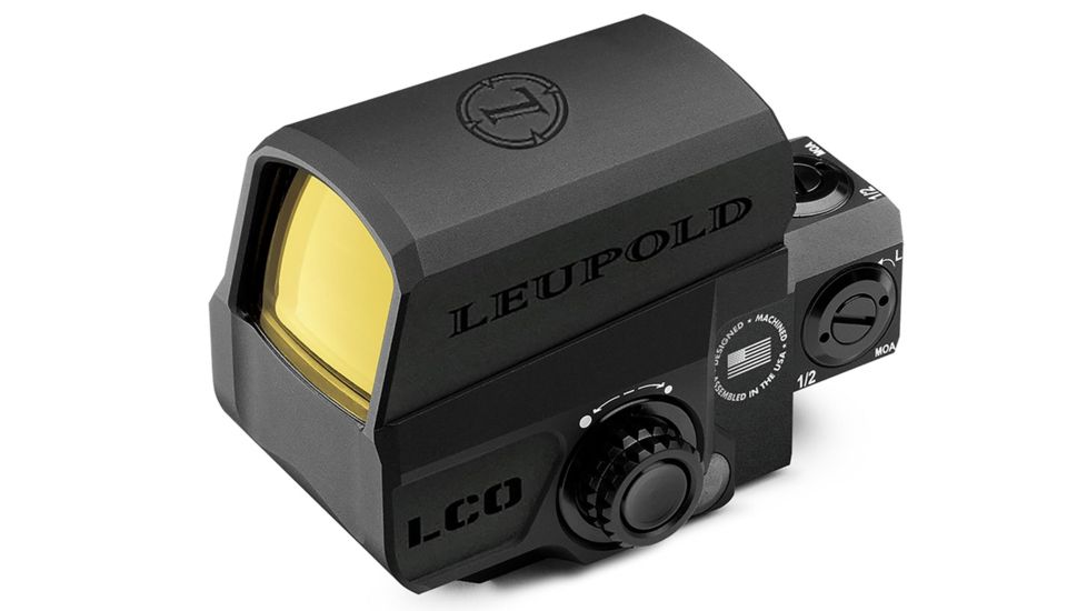 Leupold LCO Blacked Out Red Dot Sight, 1 MOA, 16 Brightness Settings, Black, Length 3.6 in 120808