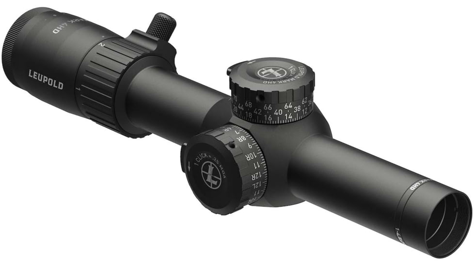 Leupold Mark 4HD 1-4.5x24 Rifle Scope, 30mm Tube, Second Focal Plane, HPR-1, Black, Small, 183314