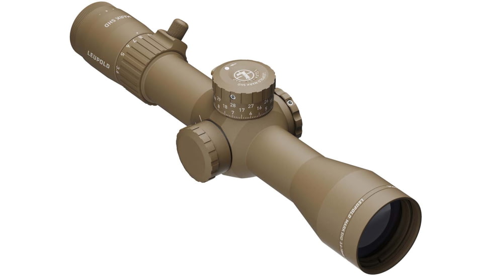 Leupold Mark 5HD 3.6-18x44 Rifle Scope, 35mm Tube, First Focal Plane, PR2-MIL, Dark Earth, FDE, Small, 185068
