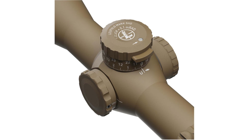 Leupold Mark 5HD 3.6-18x44 Rifle Scope, 35mm Tube, First Focal Plane, PR2-MIL, Dark Earth, FDE, Small, 185068