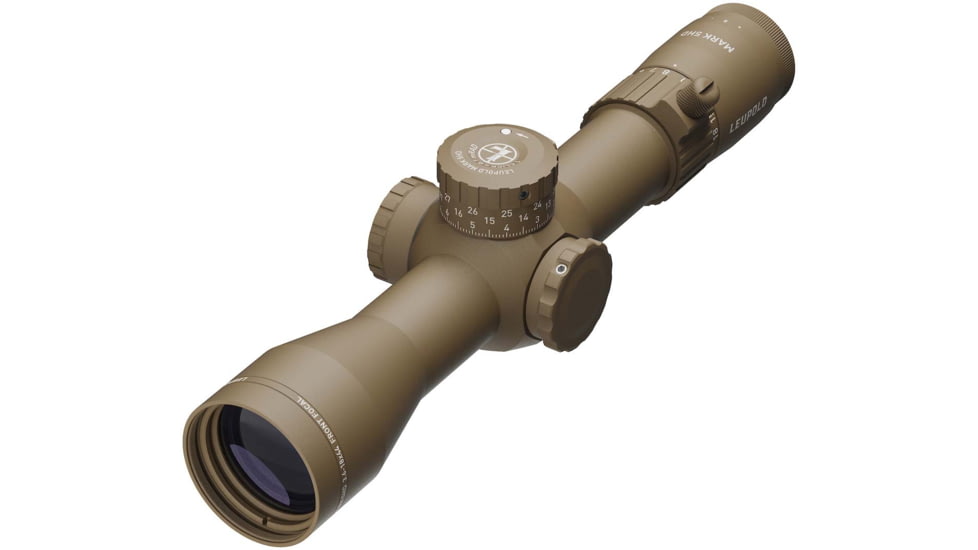 Leupold Mark 5HD 3.6-18x44 Rifle Scope, 35mm Tube, First Focal Plane, PR2-MIL, Dark Earth, FDE, Small, 185068