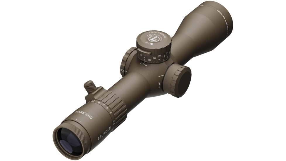 Leupold Mark 5HD 3.6-18x44 Rifle Scope, 35mm Tube, First Focal Plane, Tremor 3, FDE, Small, 185067
