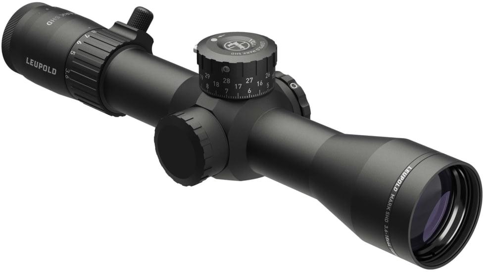 Leupold Mark 5HD 3.6-18x44mm Rifle Scope, 35 mm Tube, First Focal Plane, Black, Matte, Red PR1-MIL Reticle, Mil Rad Adjustment, 180725