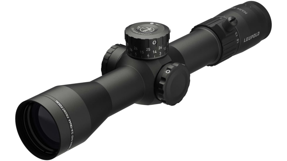 Leupold Mark 5HD 3.6-18x44mm Rifle Scope, 35 mm Tube, First Focal Plane, Black, Matte, Red PR1-MIL Reticle, Mil Rad Adjustment, 180725
