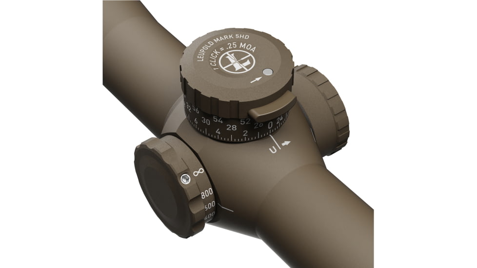 Leupold Mark 5HD 5-25x56 Rifle Scope, 35mm Tube, First Focal Plane, PR-1MOA, FDE, Small, 185070