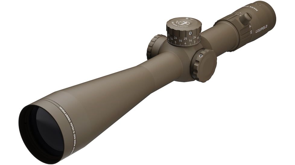 Leupold Mark 5HD 5-25x56 Rifle Scope, 35mm Tube, First Focal Plane, Tremor 3, FDE, Small, 185072