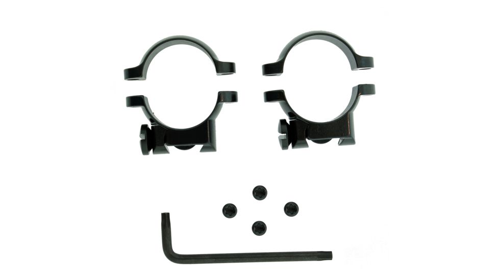 Leupold Rifle Scope Mount Rings, 1in, Ruger #1 &amp; 77/22, Low, Gloss Black 49951