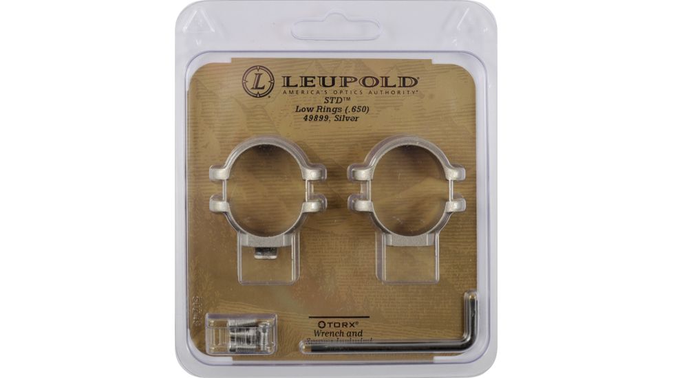 Leupold Standard Rifle Scope Ring, 1in, Low, Silver, 49899