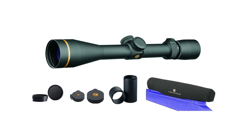 Leupold VX-3i 4.5-14x40mm Rifle Scope, 1 in Tube, SFP, Black, Matte, Non-Illuminated Wind-Plex Reticle, MOA Adjustment, w/ Lens Covers,  Anti-Reflective Device, Sunshade &amp; Scope Cover, 170697-KIT1