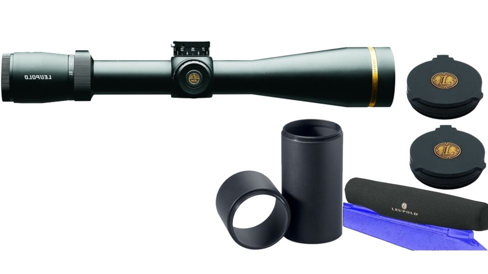 Leupold VX-6HD 3-18x44mm CDS-ZL2 Side Focus Rifle Scope, 30mm, Boone &amp; Crockett, Matte Black, w/ Objective and Eyepiece Cover &amp; 3in Sunshade &amp; Scope Cover