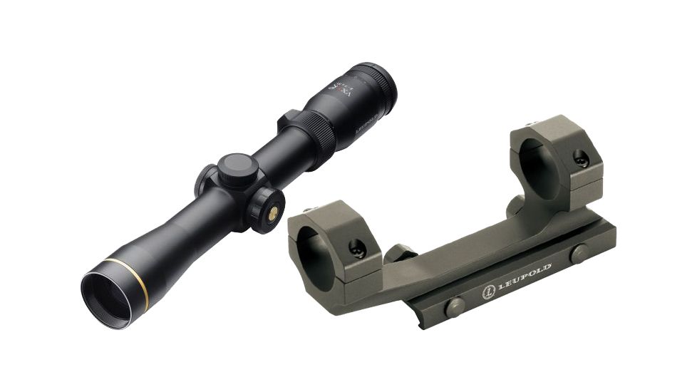 Leupold VX-R 2-7x33mm Matte Rifle Scope, FireDot 4 Reticle 110685, w/ Leupold Mark 2 IMS Integral Mounting System Matte, 30mm Ring