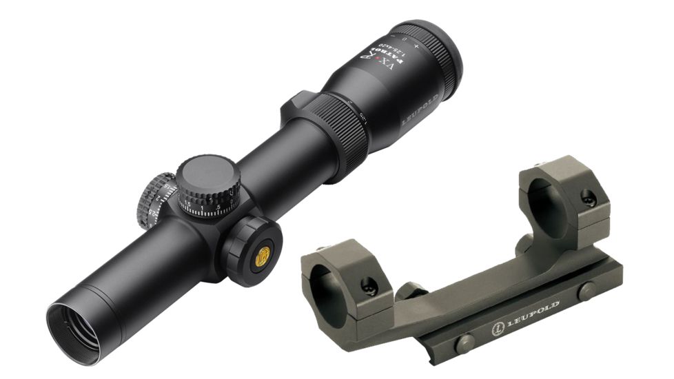 Leupold VX-R Patrol 1.25x20mm Matte FireDot SPR 113769, w/ Leupold Mark 2 IMS Integral Mounting System Matte, 30mm Ring