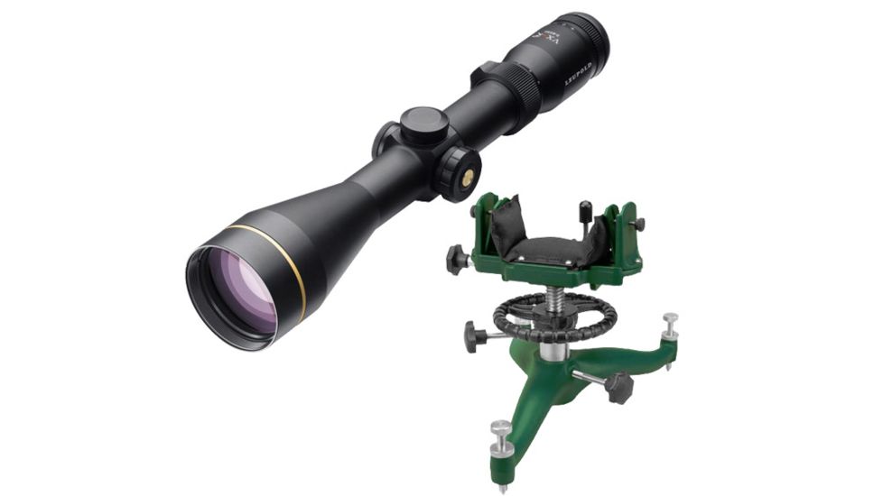 Exclusive Shooting Kit - Leupold 3-9x50mm VX-R Firedot Duplex Rifle scope and Caldwell Competition Shooting Rest