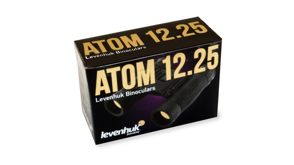 Levenhuk Atom 12x25 Binoculars, Black, Medium 67677