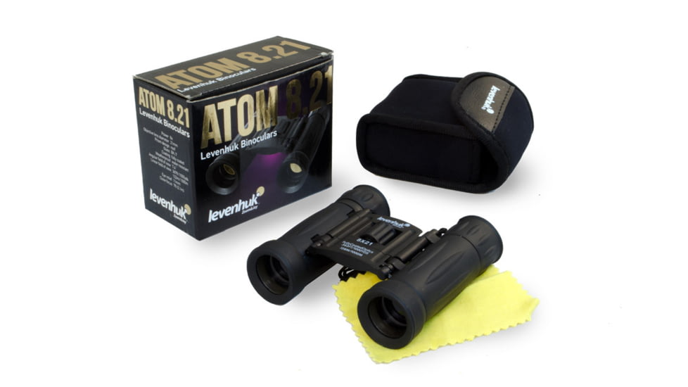 Levenhuk Atom 8x21 Binoculars, Black, Medium 67675