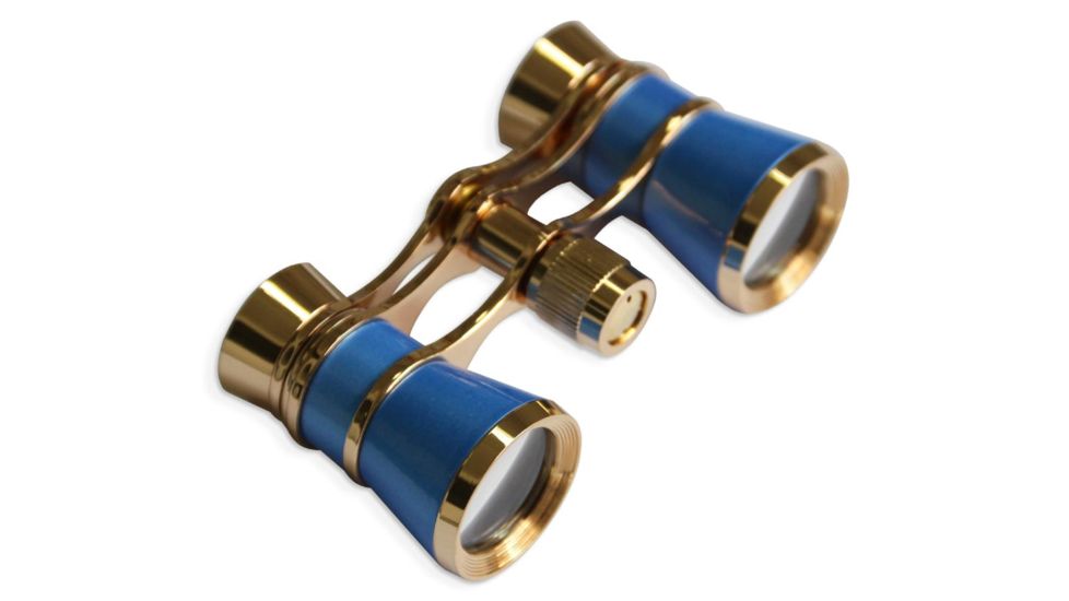 Levenhuk Broadway 325C 3x25mm Opera Glasses w/ Chain, Blue Wave, 70871