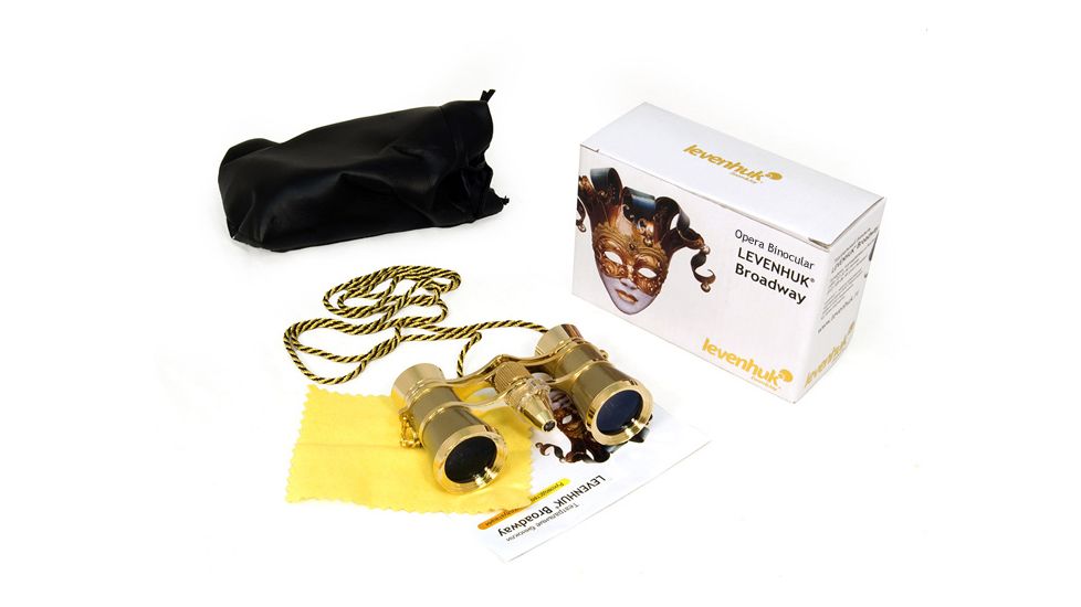 Levenhuk Broadway 325F Opera Glasses, Gold, Medium 28818