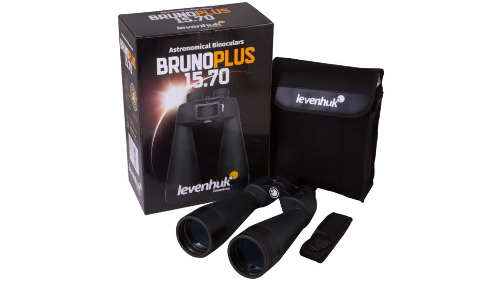 Levenhuk Bruno PLUS Astronomy 15x70 Binoculars, Black, Medium 71146