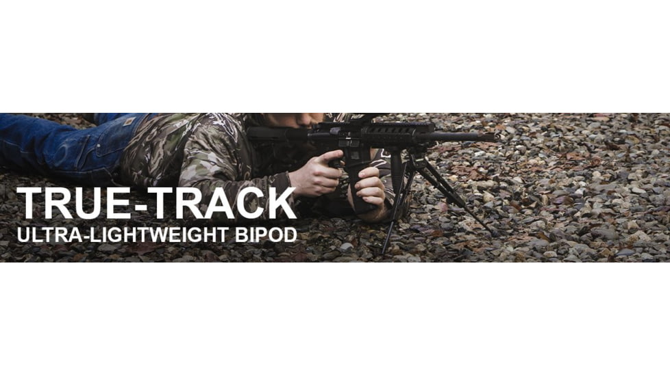 Limbsaver True-Track 10 Firearm Bipod, Standard Sling Attachment, Black, 12601