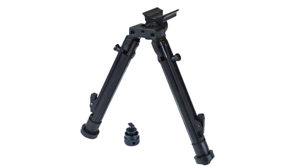 Lion Gears Scout-Pod 7in-9in Tactical Button-Lock 3-Position Folding Bi-pods, with Mlok and KeyMod Mounting Deck, LG-SP-3D06MK