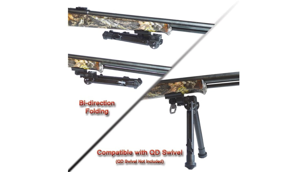 Lion Gears Scout-Pod 7in-9in Tactical Button-Lock 3-Position Folding Bi-pods, with Sling Stud Mounting Deck, LG-SP-3D06SL