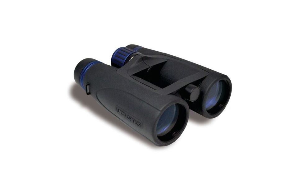 Lucid 10x42 ED Open Frame Binoculars, w/Hard Case and Neoprene Covers, Deluxe Neck Strap, Matte Black, L-B10-10x42