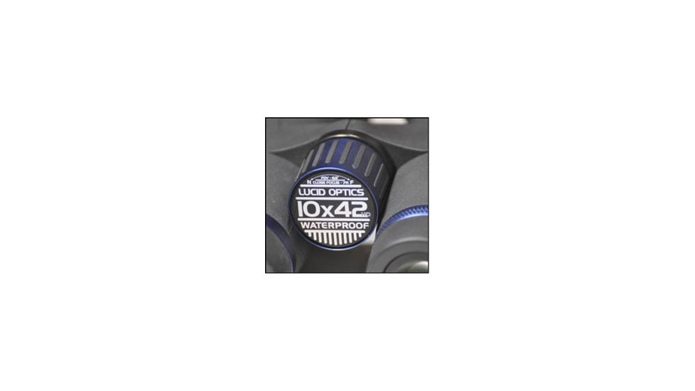 Lucid 10x42 ED Open Frame Binoculars, w/Hard Case and Neoprene Covers, Deluxe Neck Strap, Matte Black, L-B10-10x42
