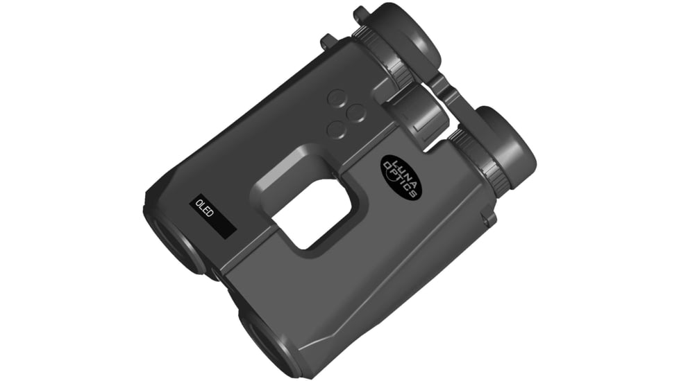 Luna Optics 8x32mm Roof Prism Binocular, BAK-4, Laser Rangefinder, 2200yds Maximum Range, Waterproof, w/ Angle Measurement &amp; Ballistic App, Black, LRF2200B-PRO 8x32