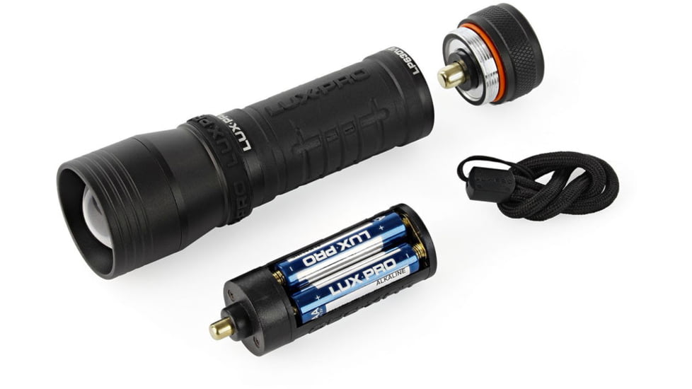 LuxPro Focus Bright W/4-Modes LED Flashlight, AAA, White, 560Lumens, Black, LP630V2