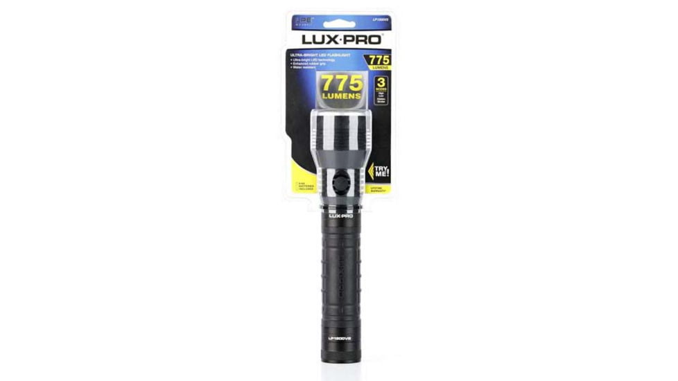 LuxPro LP1200V2 Long Range Heavy Duty 290/775 Lumens Aluminum Blac