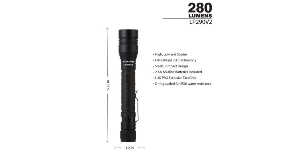 LuxPro LP290V2 LP290V2 Tactical Ultra Bright 280 Lumens Cree LED B