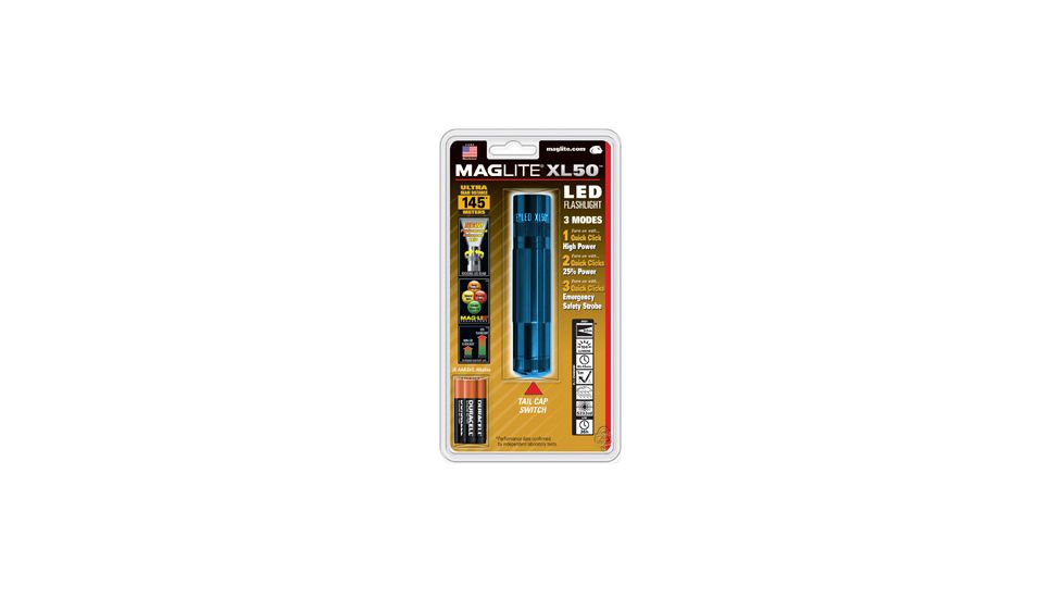 Mag Instrument XL 50 LED Flashlight Blister Pack, Blue S3116