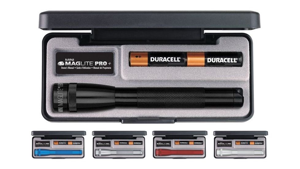 Maglite Mini Mag LED Pro Plus, Black, Blue, Gray, Red, Silver
